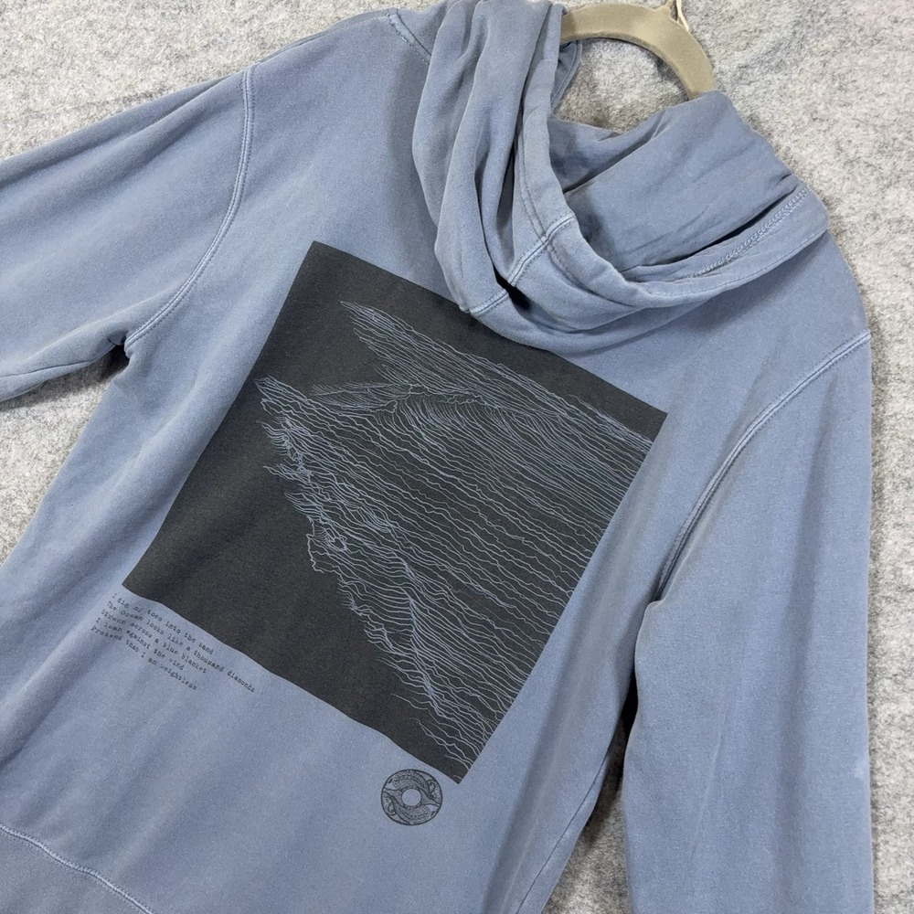 Incubus Morning View Hoodie Mens M Blue Ocean Graphic Lyrics Pocket